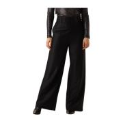 Elegante Wijde Zwarte Broek My Essential Wardrobe , Black , Dames