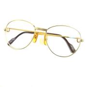 Pre-owned Metal sunglasses Cartier Vintage , Yellow , Dames