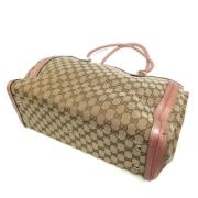 Pre-owned Canvas handbags Gucci Vintage , Beige , Dames