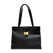 Pre-owned Leather shoulder-bags Salvatore Ferragamo Pre-owned , Black ...