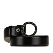 Pre-owned Leather belts Bvlgari Vintage , Black , Heren