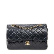 Pre-owned Leather chanel-bags Chanel Vintage , Black , Dames