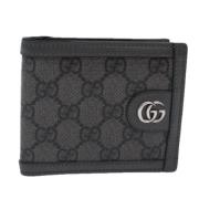 Pre-owned Canvas wallets Gucci Vintage , Gray , Dames