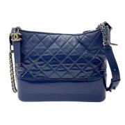 Pre-owned Leather shoulder-bags Chanel Vintage , Blue , Dames