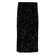 Sequin Midi Potlood Rok Rotate Birger Christensen , Black , Dames