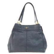 Pre-owned Leather shoulder-bags Coach Pre-owned , Blue , Dames