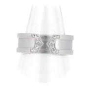 Pre-owned Metal rings Cartier Vintage , White , Dames