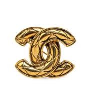 Pre-owned Fabric chanel-jewelry Chanel Vintage , Yellow , Dames