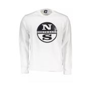 Wit Katoenen Sweatshirt voor Mannen North Sails , White , Heren