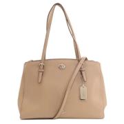 Pre-owned Leather shoulder-bags Coach Pre-owned , Beige , Dames