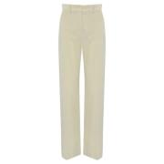 Ribfluwelen Broek met Zakken Max Mara Weekend , Beige , Dames