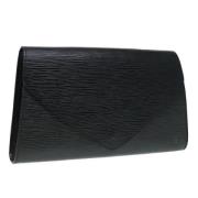 Pre-owned Leather clutches Louis Vuitton Vintage , Black , Dames