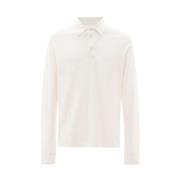 Wit Katoenen Poloshirt Corneliani , White , Heren