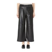 Zwarte broek met rechte pijpen Max Mara Studio , Black , Dames