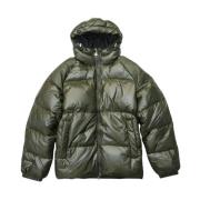 Glanzend Diep Khaki Puffer Jas Pyrenex , Green , Heren