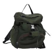 Pre-owned Nylon backpacks Prada Vintage , Green , Dames