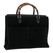 Pre-owned Suede handbags Gucci Vintage , Black , Dames