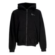 Essentiële Zip Hoodie met zijzakken Karl Kani , Black , Heren