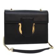 Pre-owned Leather shoulder-bags Salvatore Ferragamo Pre-owned , Black ...