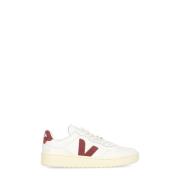 Witte Leren Sneakers met V-logo Veja , White , Dames