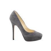 Pre-owned Suede heels Jimmy Choo Pre-owned , Gray , Dames