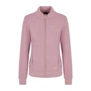 Veelzijdige Full-Zip Sweater Jas Emporio Armani EA7 , Pink , Dames