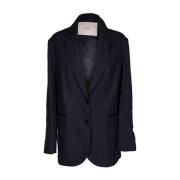 Oversized blazer met lurex inzetstukken Jucca , Black , Dames