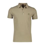 Korte Mouw Khaki Poloshirt Hugo Boss , Beige , Heren