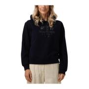 Varsity Crest Hoodie Modern Stijl Tommy Hilfiger , Blue , Dames