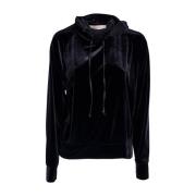 Hoodie van chenille Jucca , Black , Dames