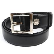 Pre-owned Leather belts Bvlgari Vintage , Black , Heren