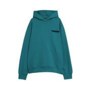 Blauwe Unisex Hoodie Felpa Barrow , Blue , Heren