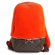 Pre-owned Canvas backpacks Louis Vuitton Vintage , Orange , Heren