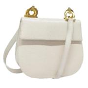 Pre-owned Leather shoulder-bags Salvatore Ferragamo Pre-owned , White ...