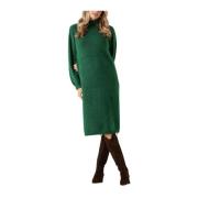 Groene Gebreide Trechter Jurk Y.a.s , Green , Dames