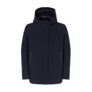 Blauwe Surflex Parka met Ritssluiting en Drukknopen RRD , Blue , Heren