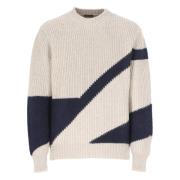 Beige Cashmere Crew Neck Sweater Ermenegildo Zegna , Beige , Heren