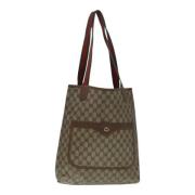 Pre-owned Canvas totes Gucci Vintage , Beige , Dames