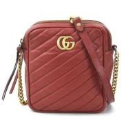 Pre-owned Leather shoulder-bags Gucci Vintage , Red , Dames