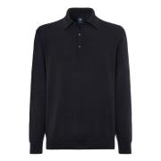 Merino wol polo 12 Gg Boggi Milano , Blue , Heren