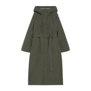 Omkeerbare Parka met Capuchon en Riem Max Mara Weekend , Green , Dames