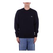 Blauwe Logo Sweater Regular Fit Lacoste , Blue , Heren