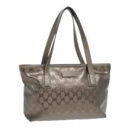 Pre-owned Leather totes Gucci Vintage , Gray , Dames