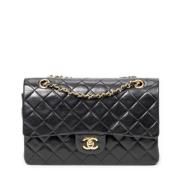 Pre-owned Leather chanel-bags Chanel Vintage , Black , Dames