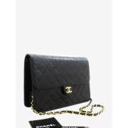 Pre-owned Leather chanel-bags Chanel Vintage , Black , Dames