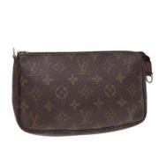 Pre-owned Canvas pouches Louis Vuitton Vintage , Brown , Dames