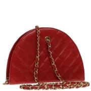 Pre-owned Leather chanel-bags Chanel Vintage , Red , Dames