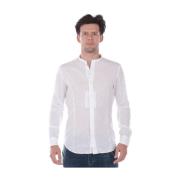 Slim Fit Koreaanse Stijl Overhemd Daniele Alessandrini , White , Heren