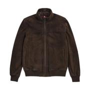 Suede Bomber Jacket Cognac MCS , Brown , Heren