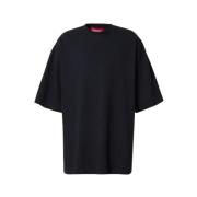 Logo T-shirt in zwart 032c , Black , Heren